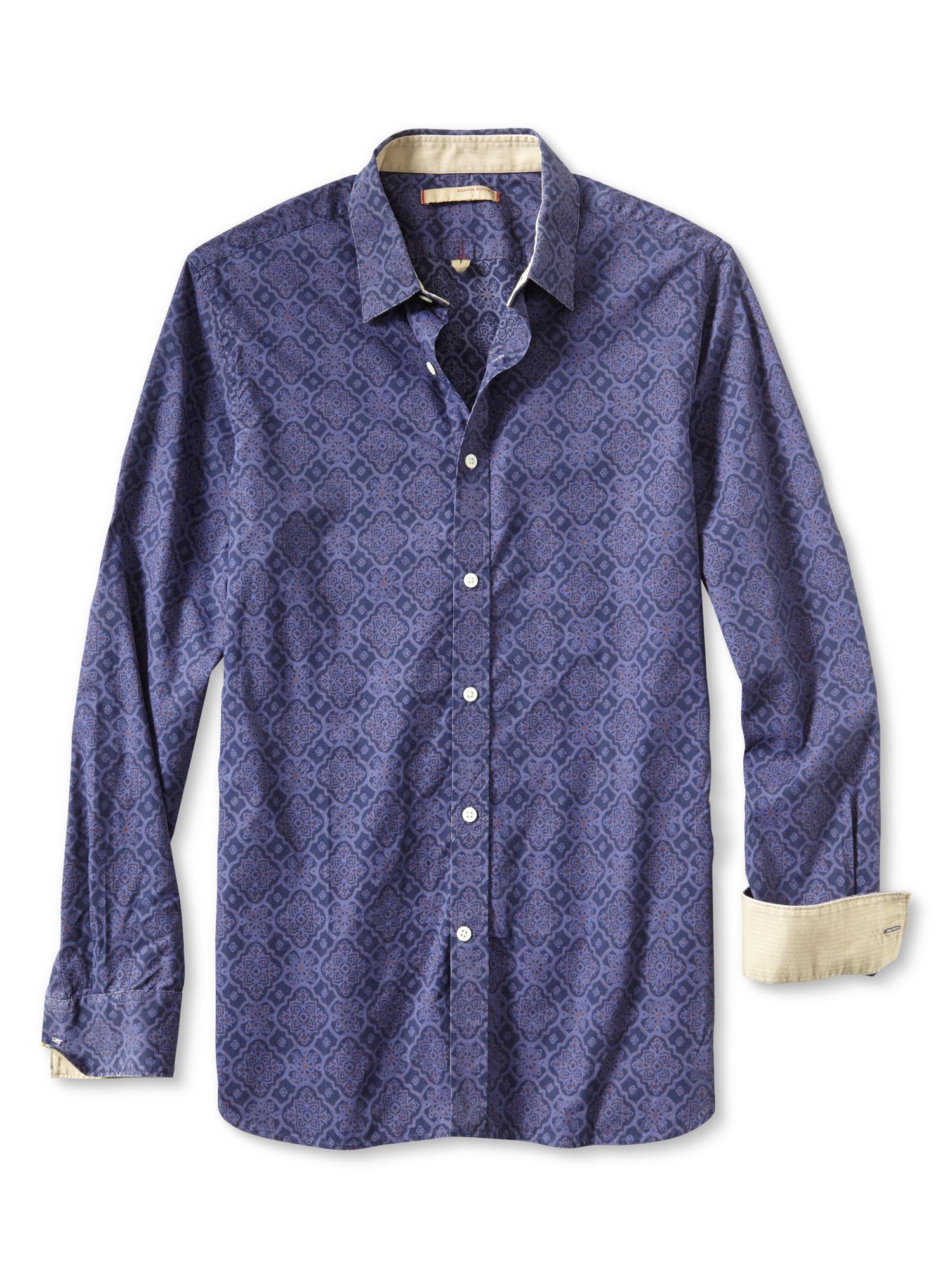 Banana Republic Heritage Blue Print Shirt in Blue for Men (nautical ...