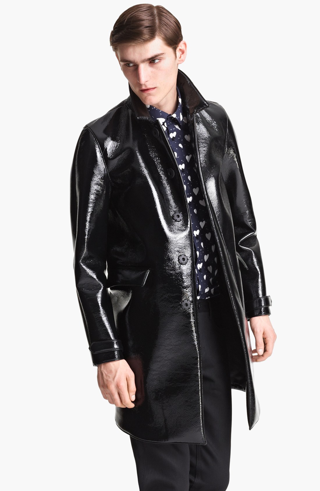 Burberry Prorsum High Shine Rain Jacket in Black for Men | Lyst