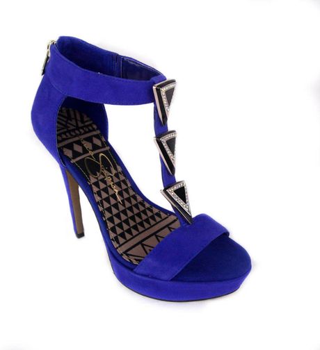 Jessica Simpson Briangle Blue Violet Kidsuede High Heels in Blue | Lyst