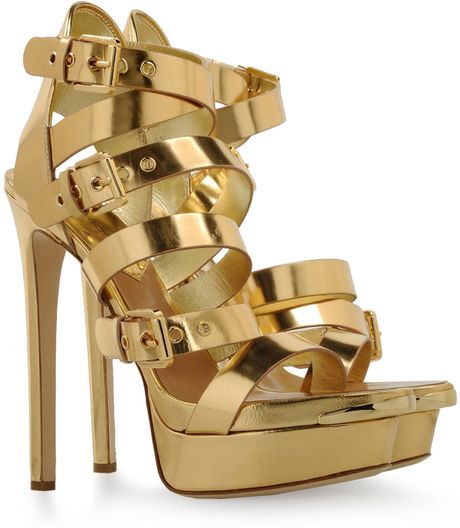 Dsquared2 Sandals in Gold | Lyst