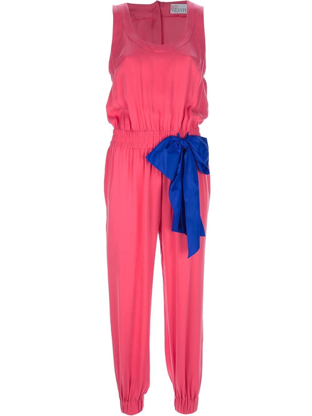 Lyst - Red Valentino Bow Detail Jumpsuit in Pink
