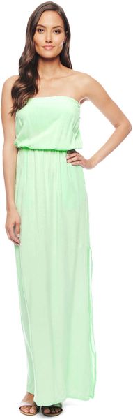 Splendid Strapless Maxi Dress in Green (pistachio) | Lyst