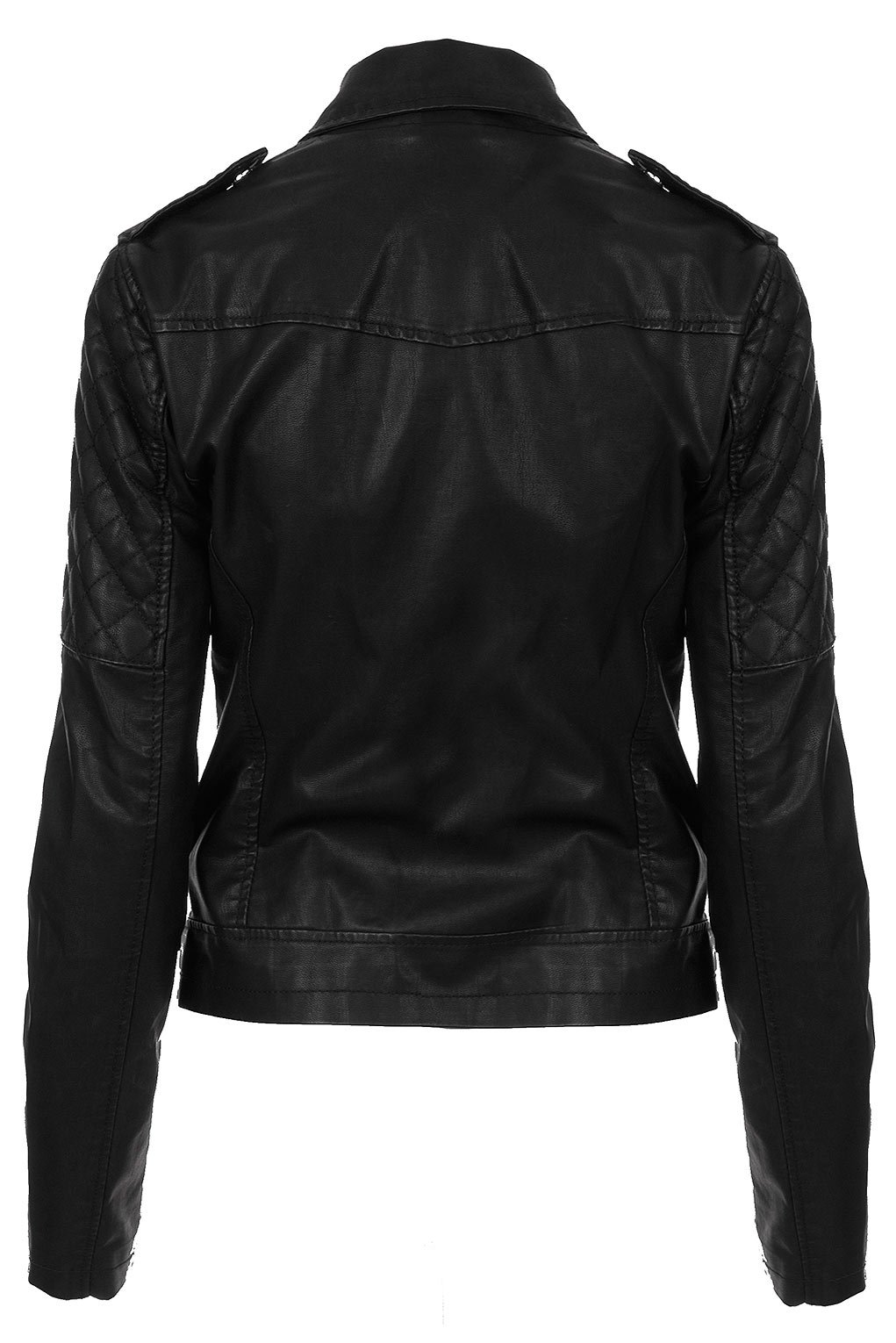 Lyst - Topshop Tall Biker Jacket in Black