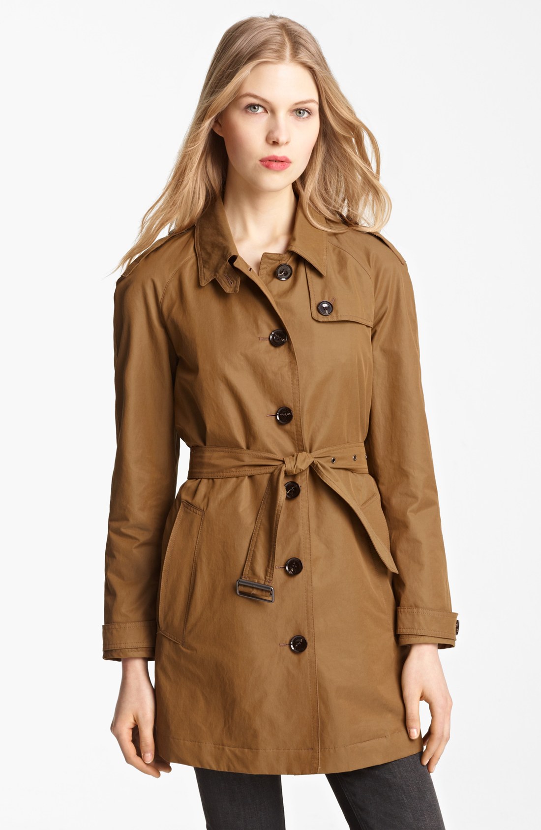 Burberry Brit Eminford Trench Coat in Brown (olive brown) | Lyst