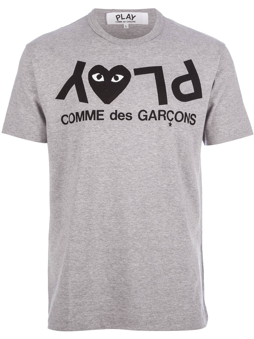 Comme Des Garçons Logo Print Tshirt in Gray for Men (grey) | Lyst