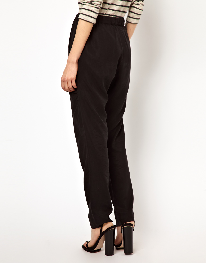 Lyst - Just Female Relaxed Fit Trousers in Black