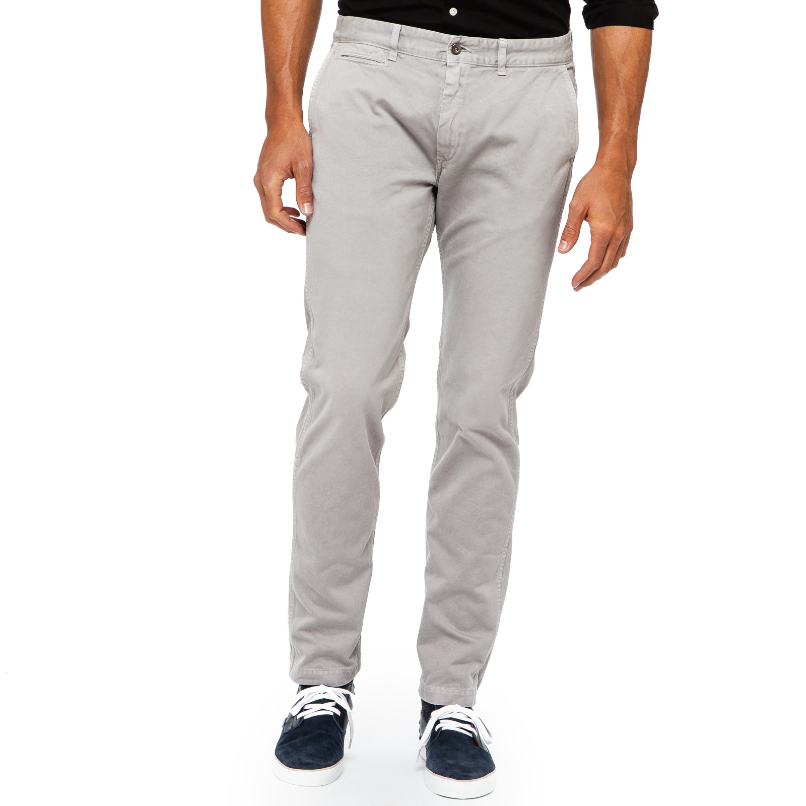 Kuro Sulfur Dyed Washed West Point Chino Pants in Gray for Men (Grey ...