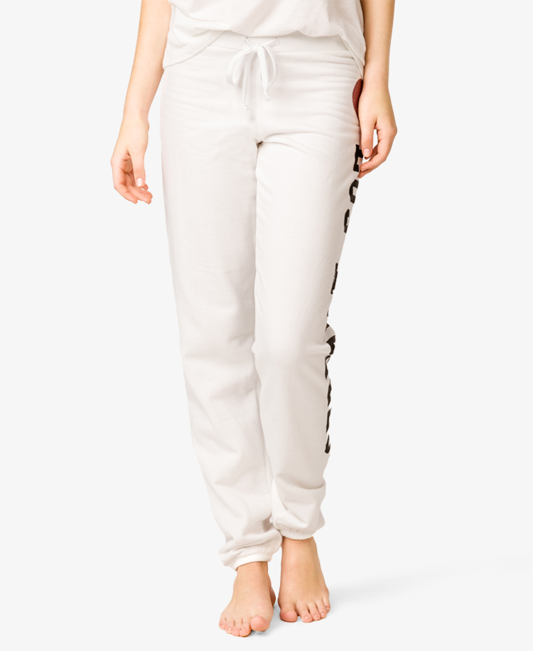Lyst - Forever 21 Los Angeles Lounge Pants in White