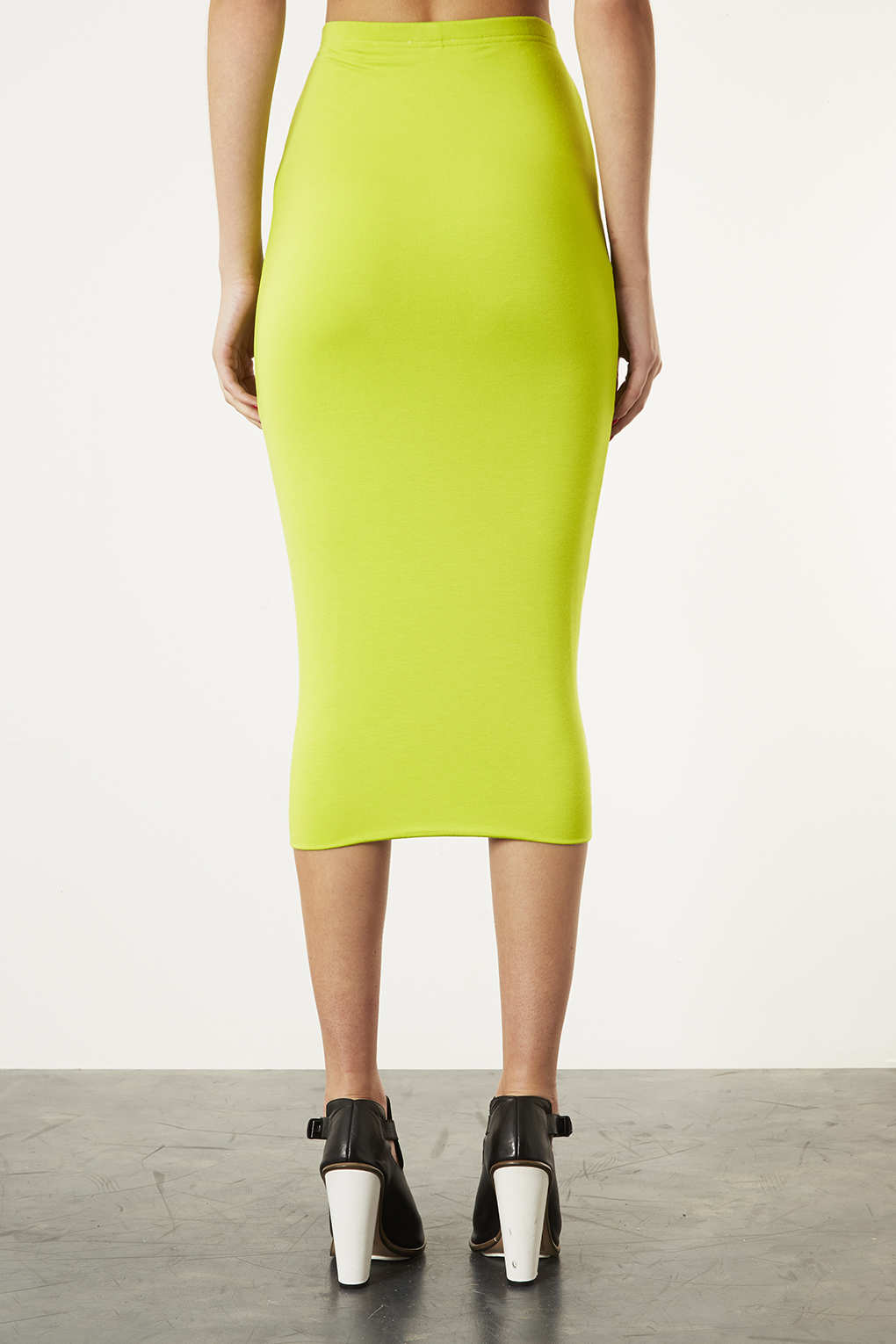 Lyst Lime Double Layer Tube Skirt in Green