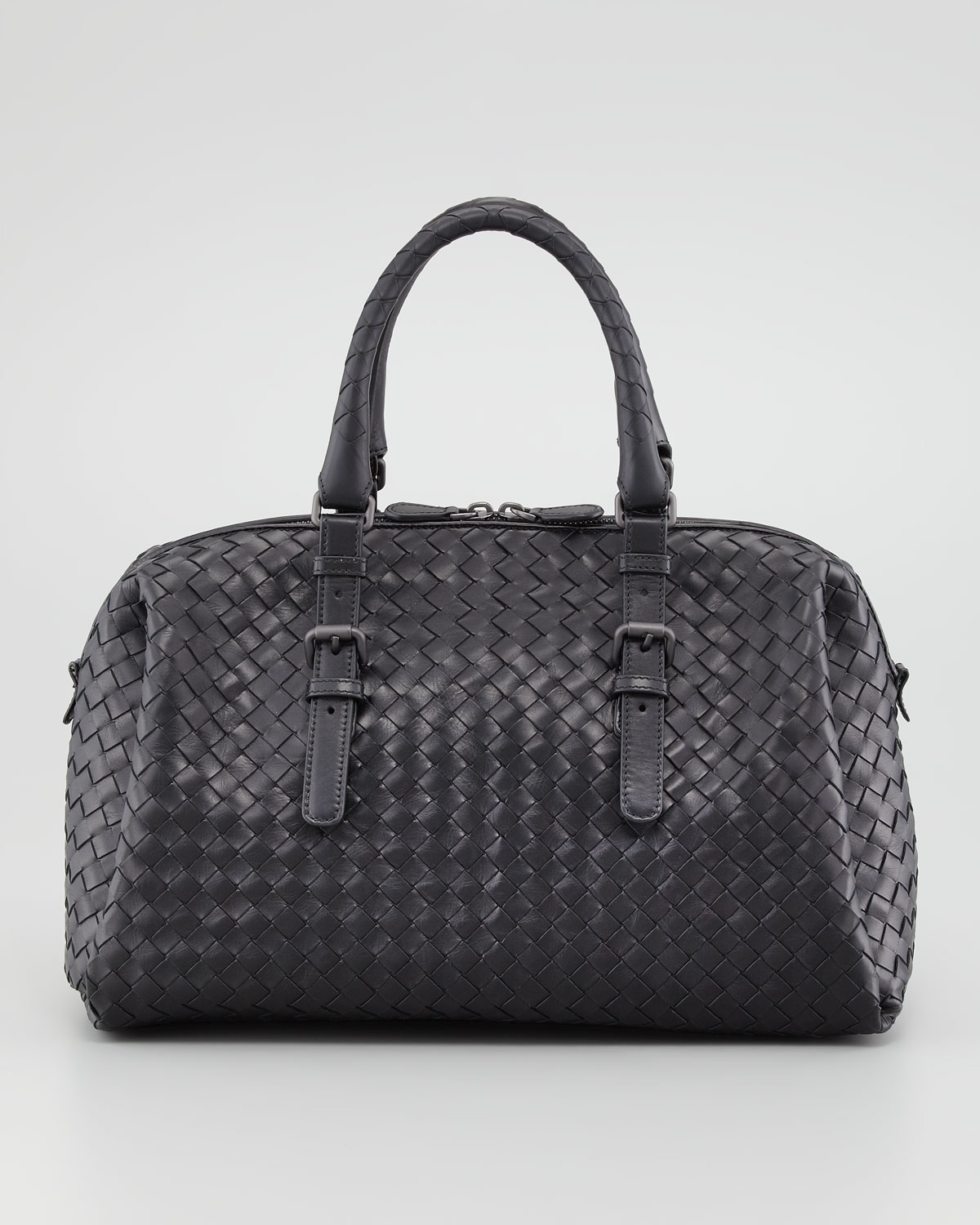 Lyst - Bottega veneta New Boston Medium Tophandle Bag in Black