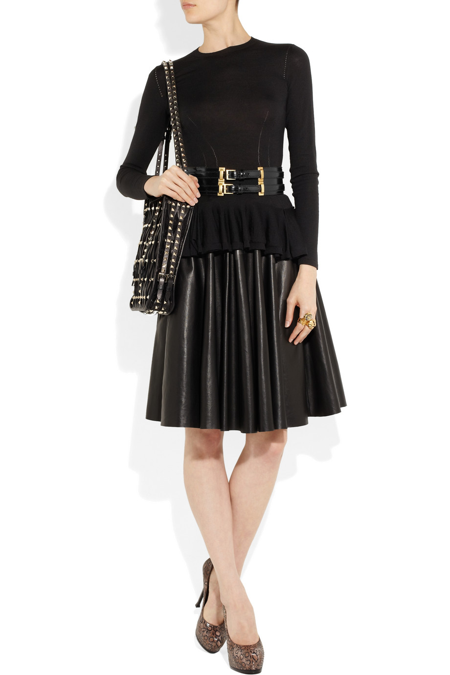 alexander mcqueen leather waist belt