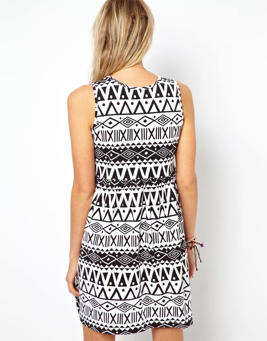 aztec smock dress
