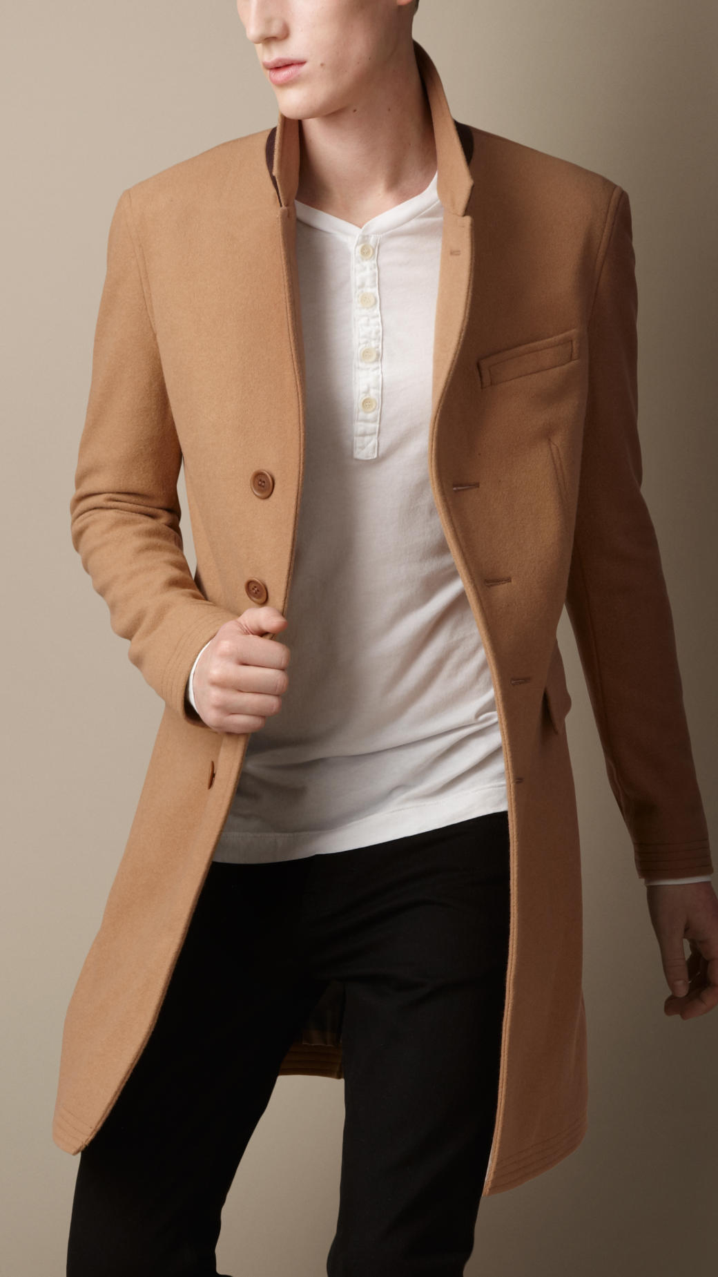 Lyst - Burberry Wool Cashmere Chesterfield in Brown for Men