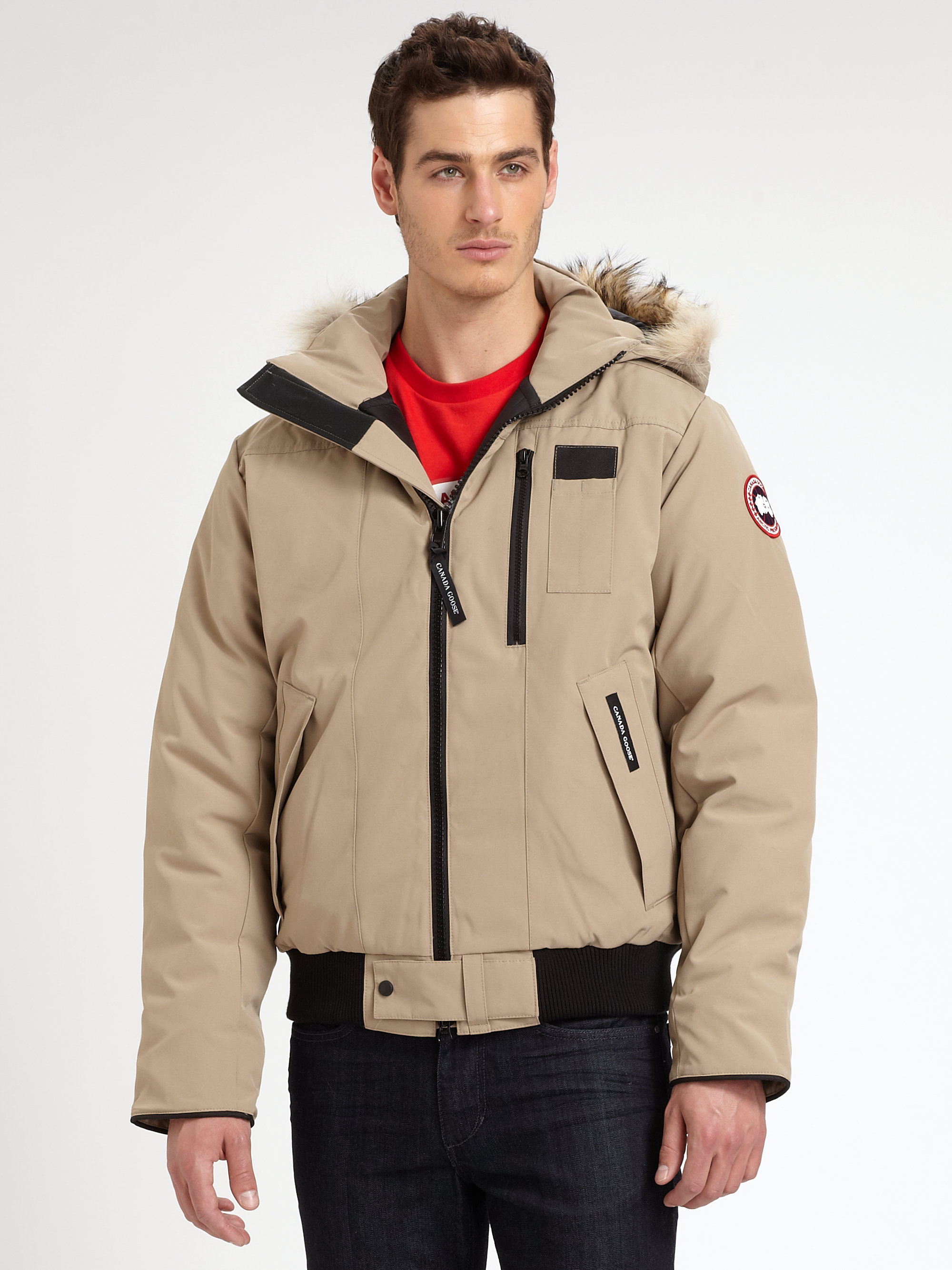 Canada Goose down replica official - Canada goose Borden Fur-trimmed Puffer Jacket in Brown for Men ...