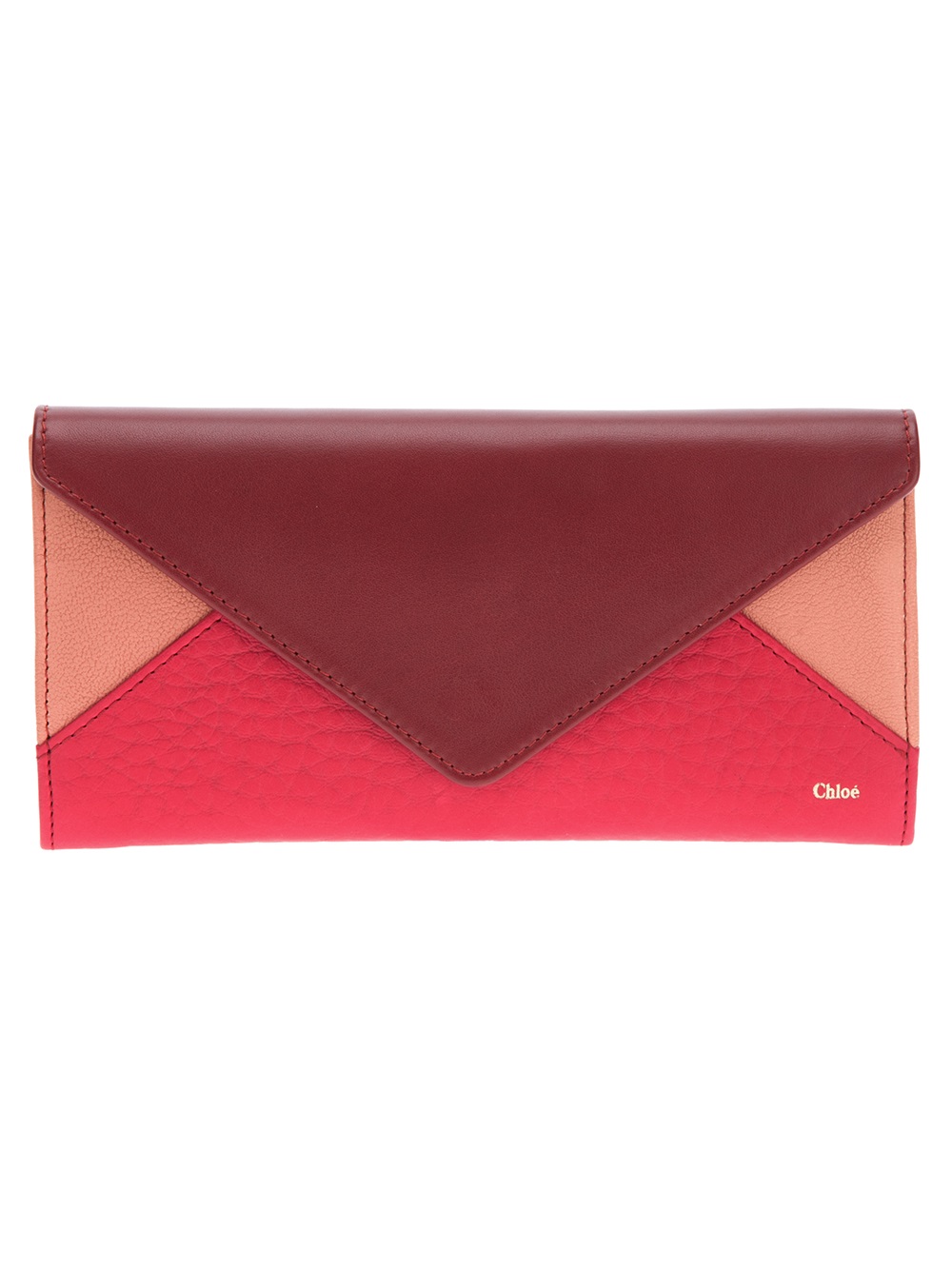 chloe replica wallet - Chlo Colour Block Envelope Wallet in Purple (burgundy) | Lyst