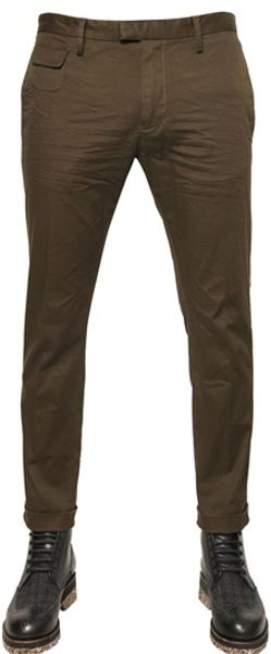 Dsquared2 165cm Stretch Twill Cool Guy Trousers in Green for Men ...