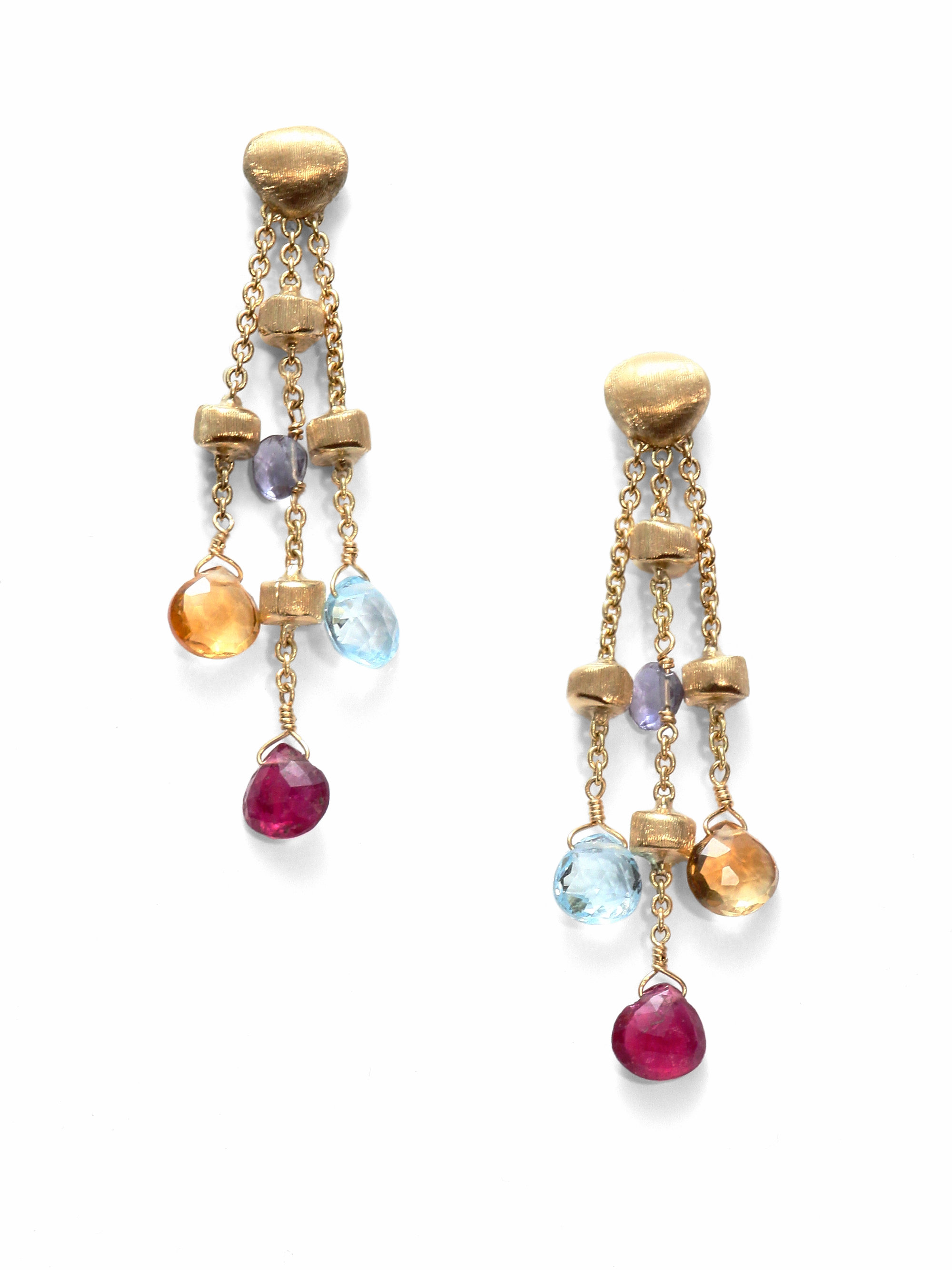 Lyst Marco Bicego Paradise Semi Precious Multi Stone 18k Yellow Gallery