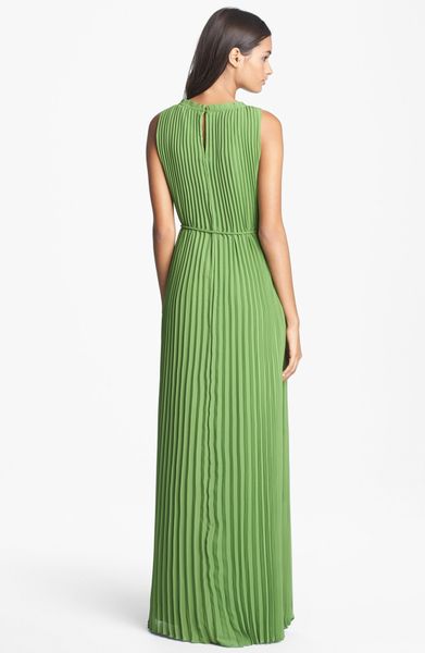 Ted Baker Pleated Maxi Dress in Green (dark green) | Lyst