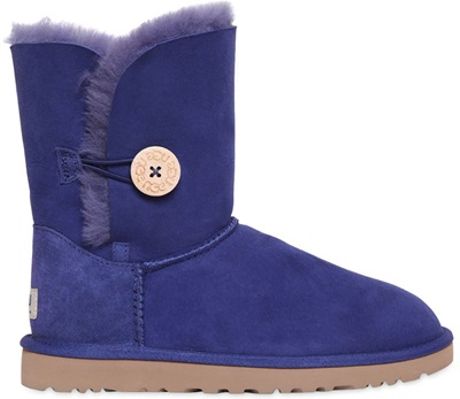 Ugg Australia Bailey Button Shearling Boots in Blue (royal blue) | Lyst