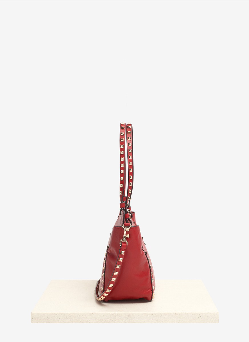 valentino rockstud tote red