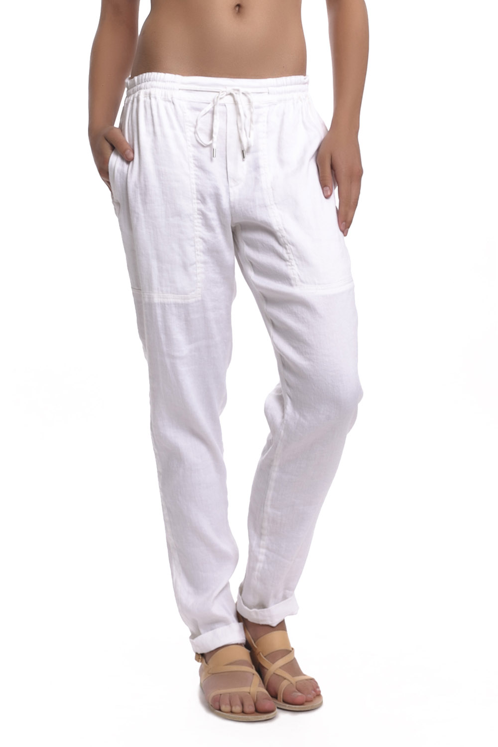 Vince Jogger Pants White in White | Lyst