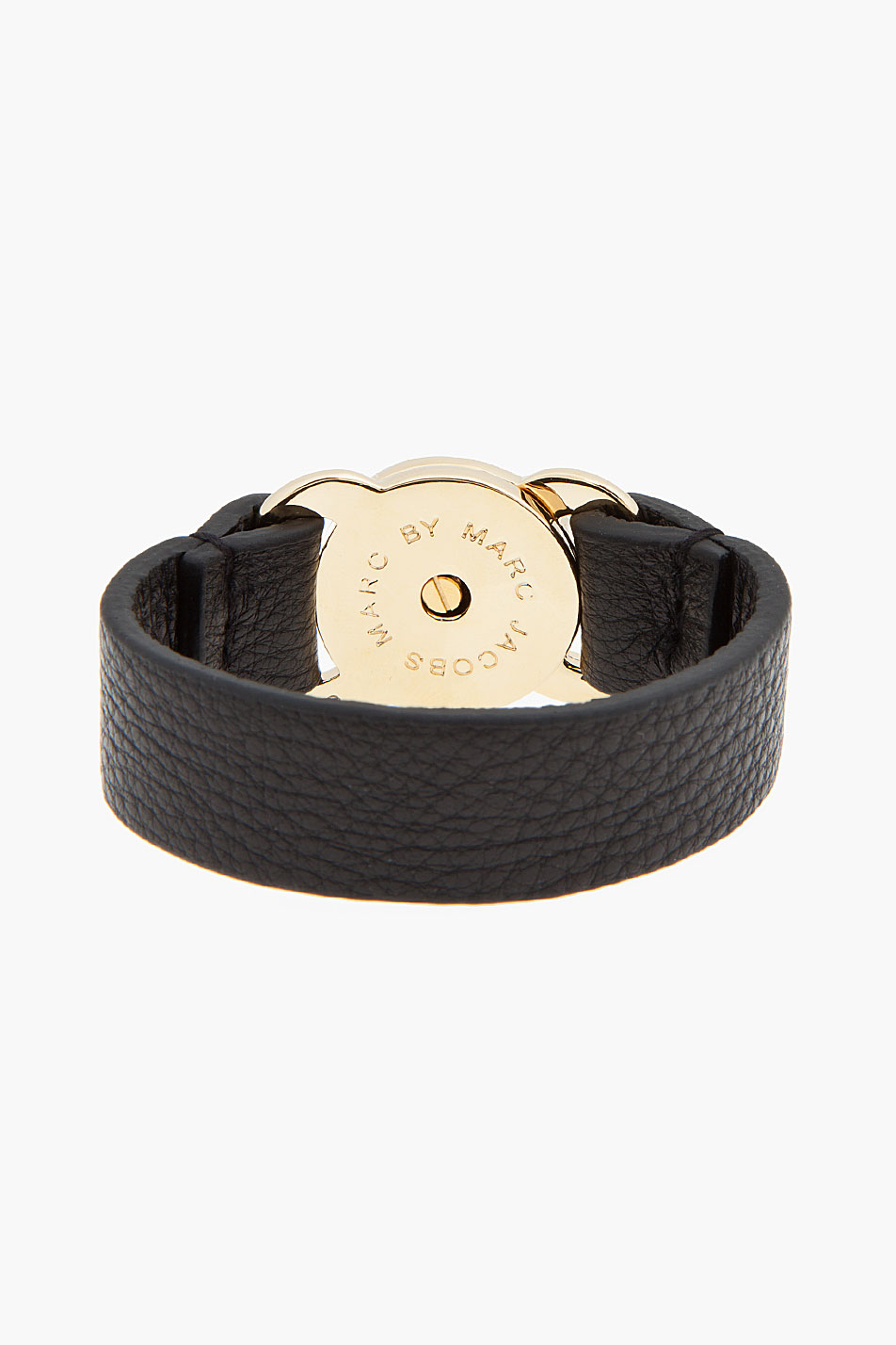 Lyst - Marc by marc jacobs Leather Large Turnlock Bracelet in Metallic