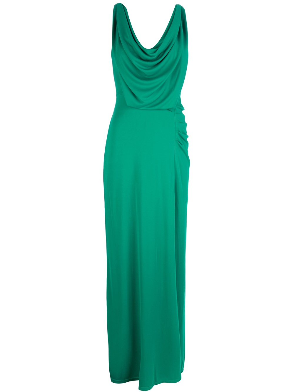 Bcbgmaxazria Cowl Neck Maxi Dress in Green | Lyst