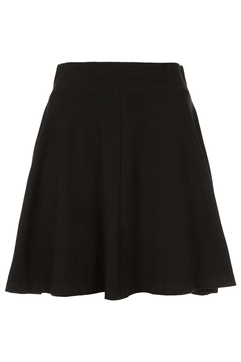 Lyst - Topshop Black High Waist Skater Skirt in Black