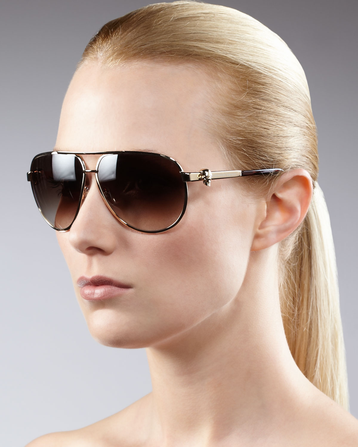 alexander mcqueen sunglasses skull aviators