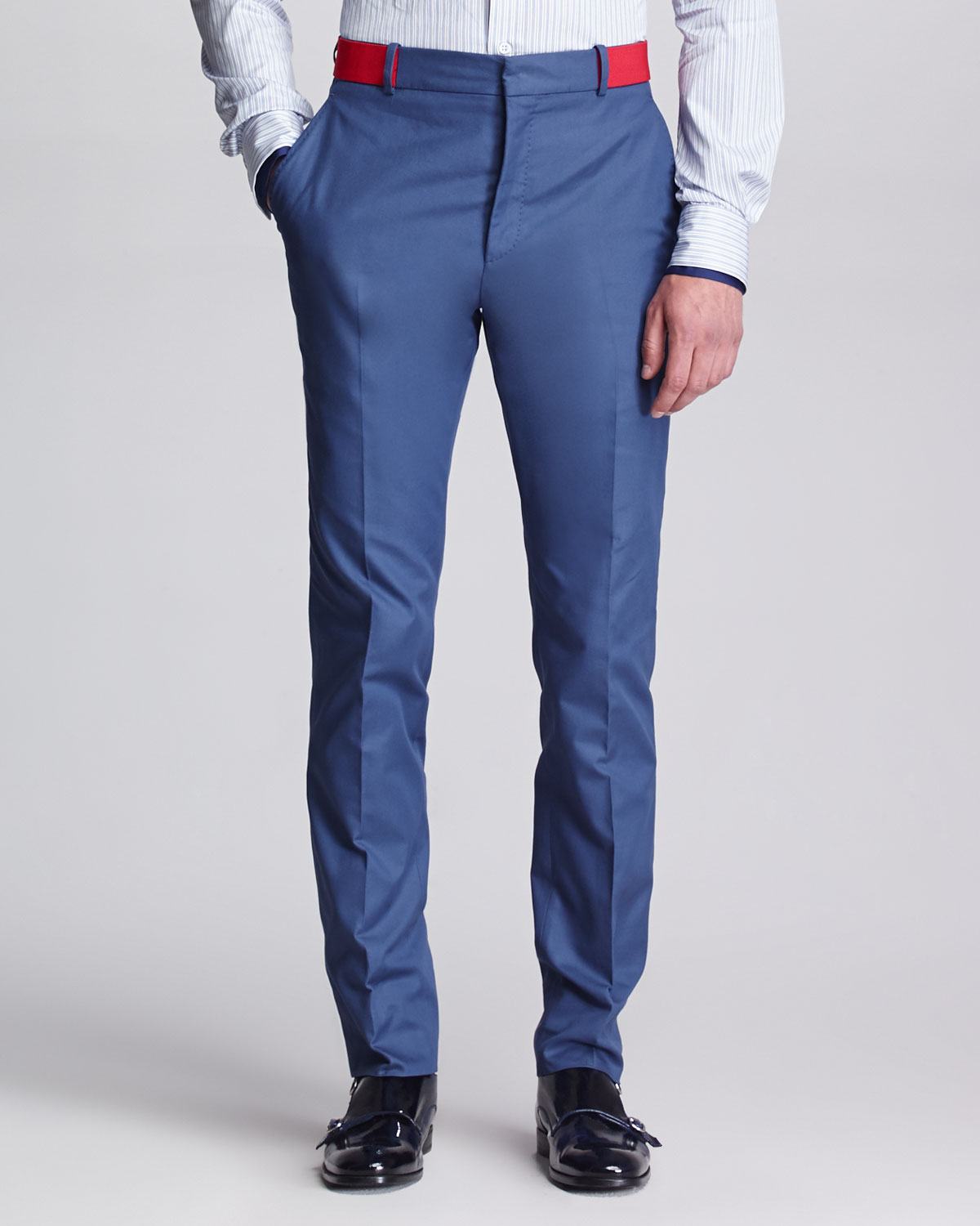 Alexander Mcqueen Light-weight Pants with Waist Trim Blue in Blue for ...