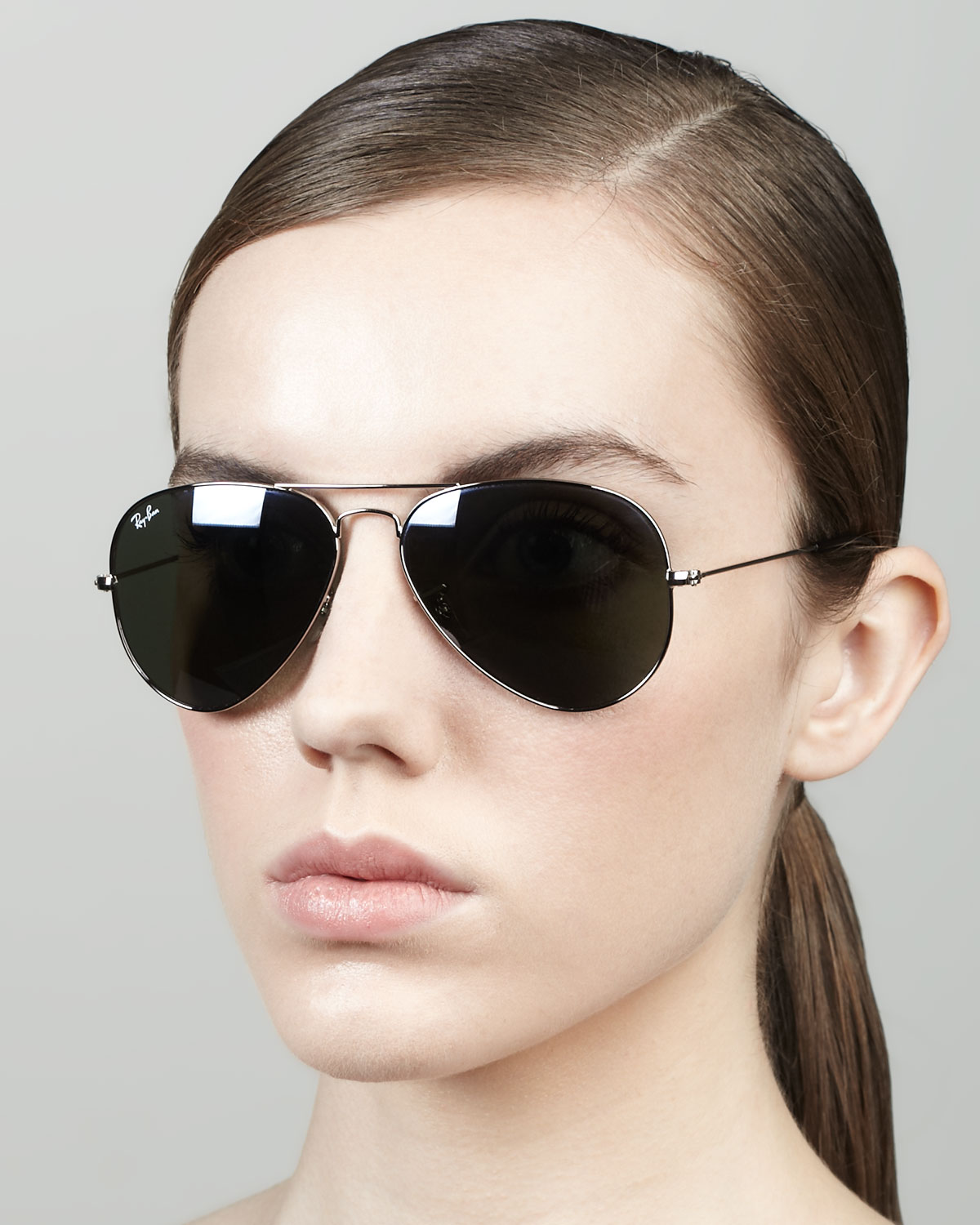ray ban aviator 55mm polarized sunglasses