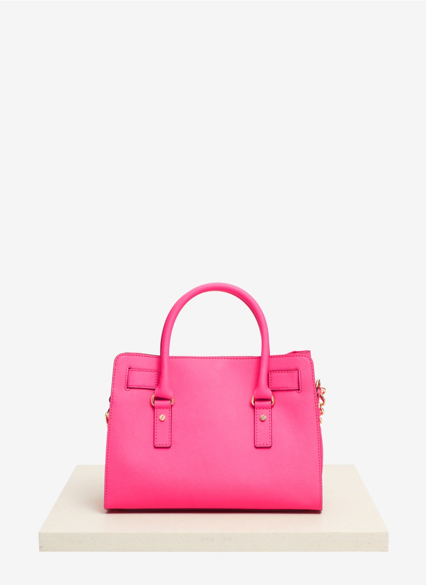 hot pink michael kors hamilton tote