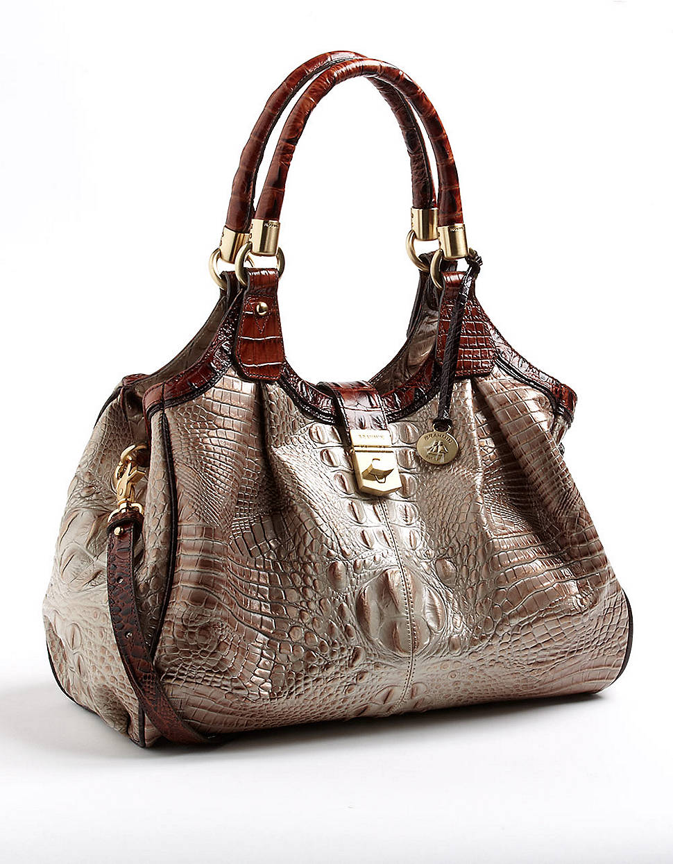 Lyst - Brahmin Leather Croc effect Handbag in Brown