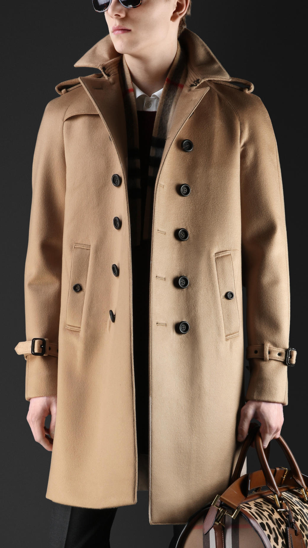 Lyst - Burberry Bonded Cashmere Trench Coat in Natural for Men