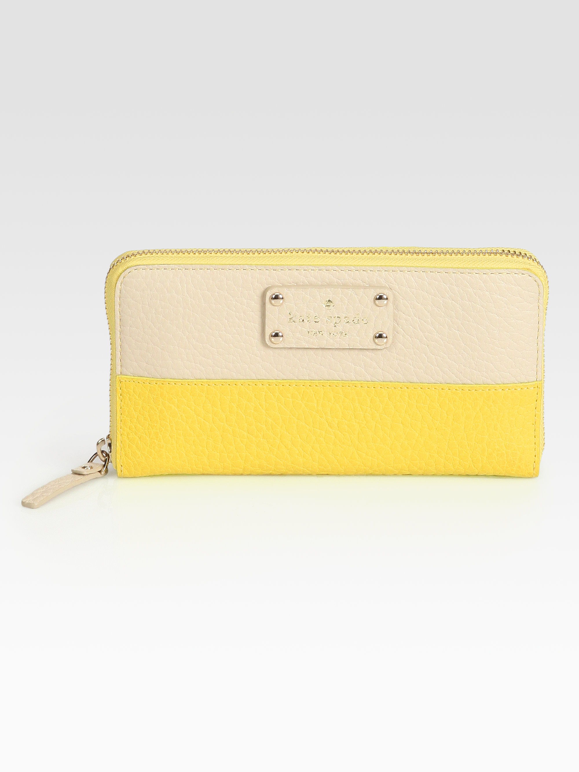 Lyst - Kate Spade New York Lacey Colorblock Continental Wallet in Yellow