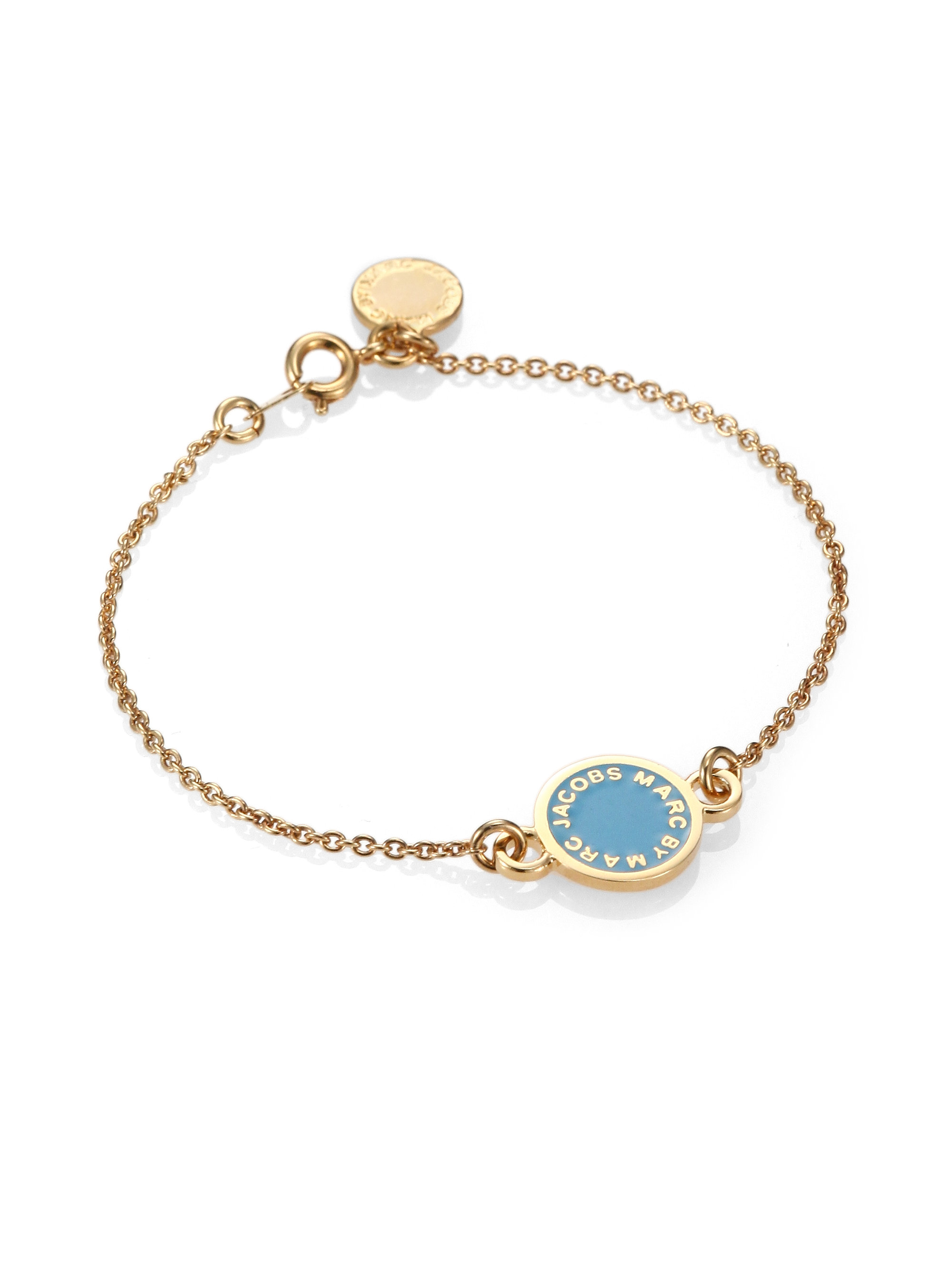 Lyst Marc By Jacobs Enamel Disc Chain Bracelet In Metallic Gallery