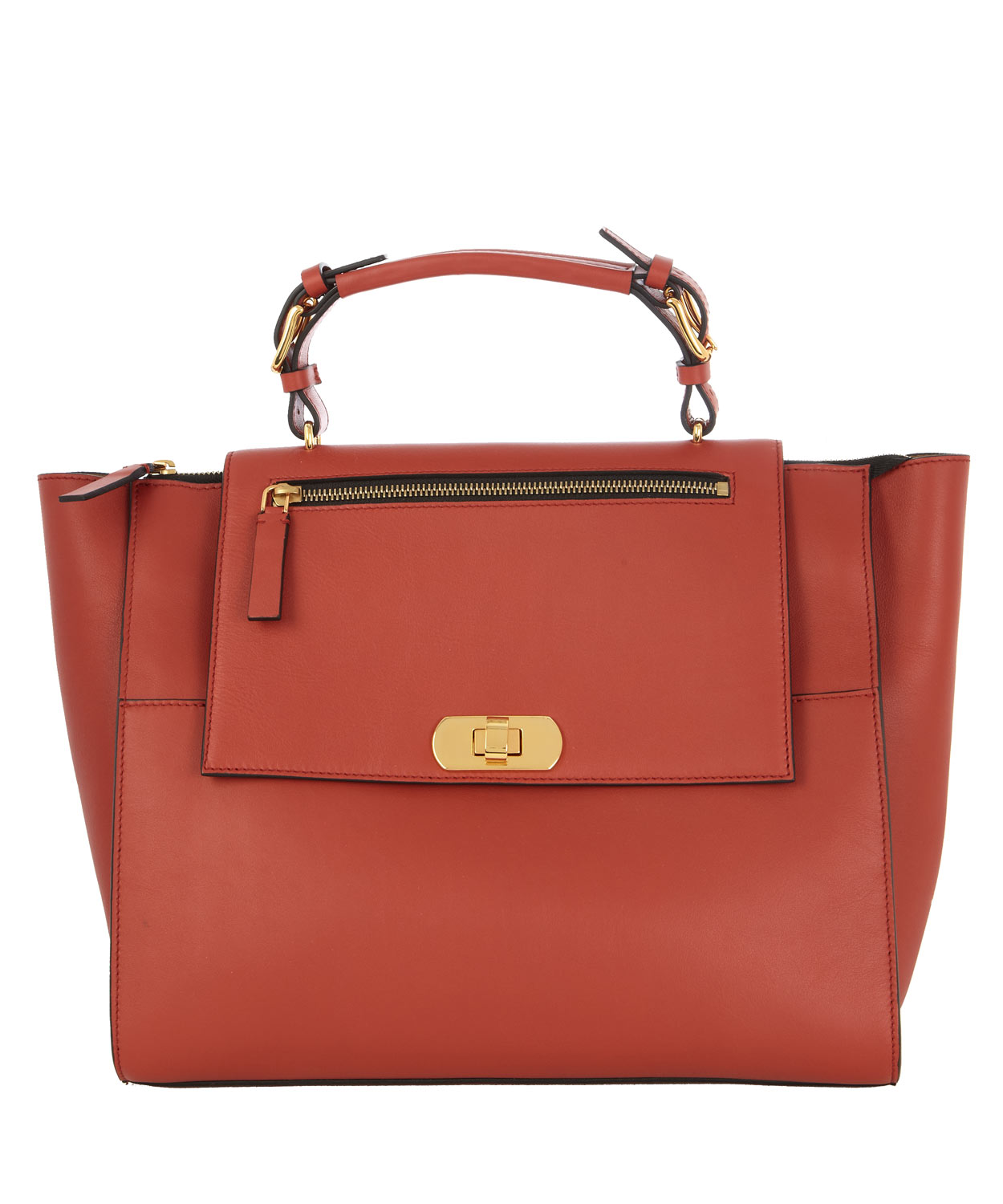 Marni Accessories Rust Leather Tote Bag in Red (rust) | Lyst