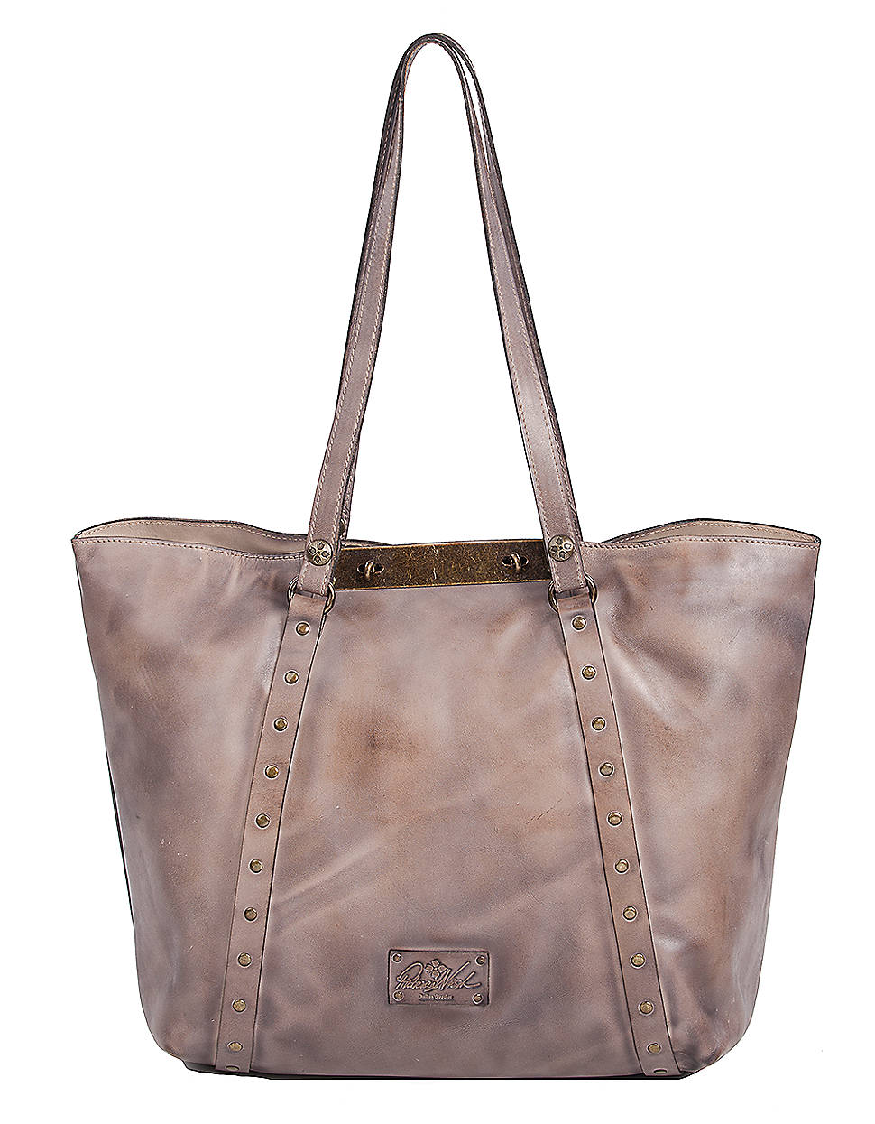 Patricia nash Benvenuto Leather Tote Bag in Gray | Lyst
