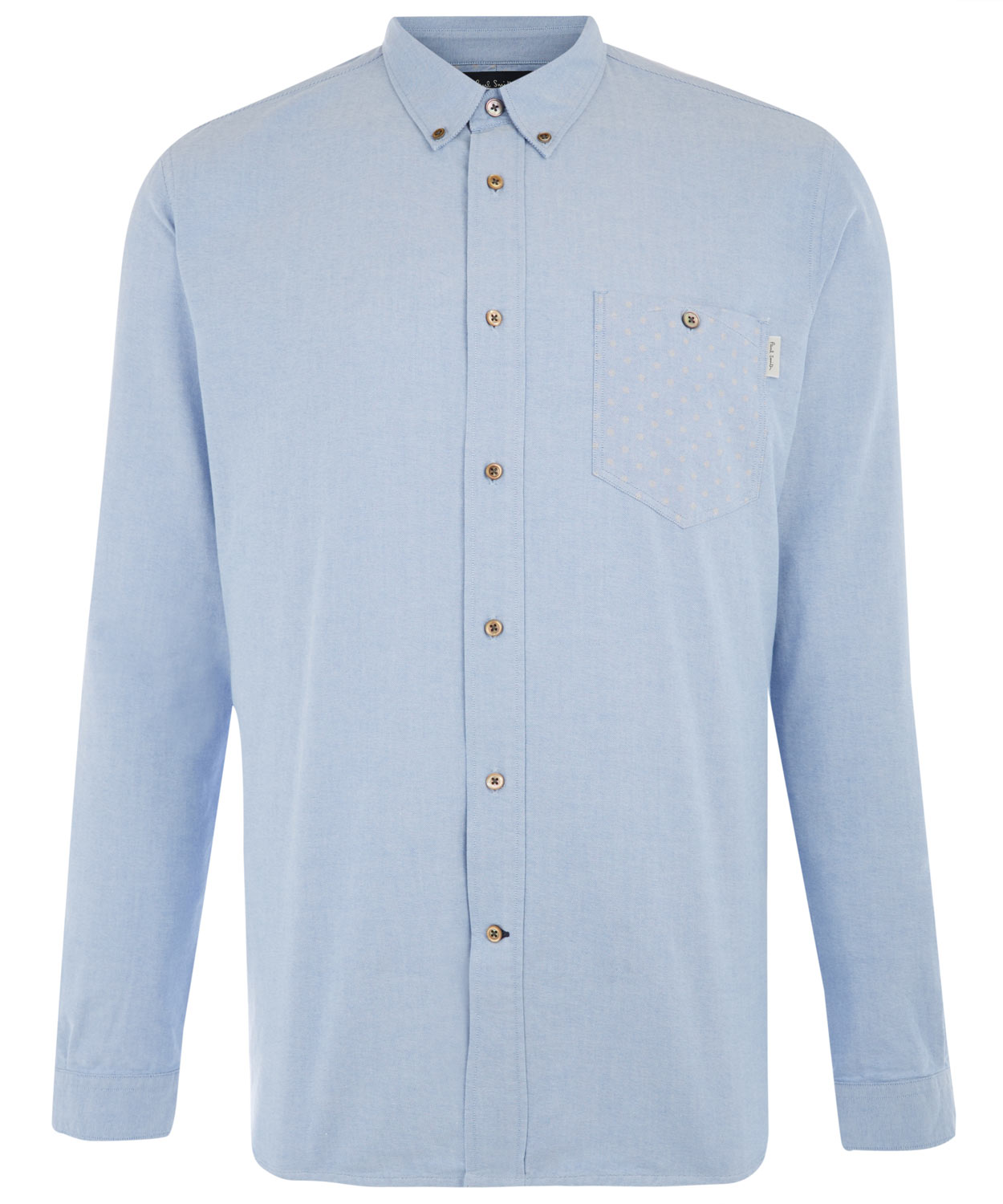 blue white dotted shirt