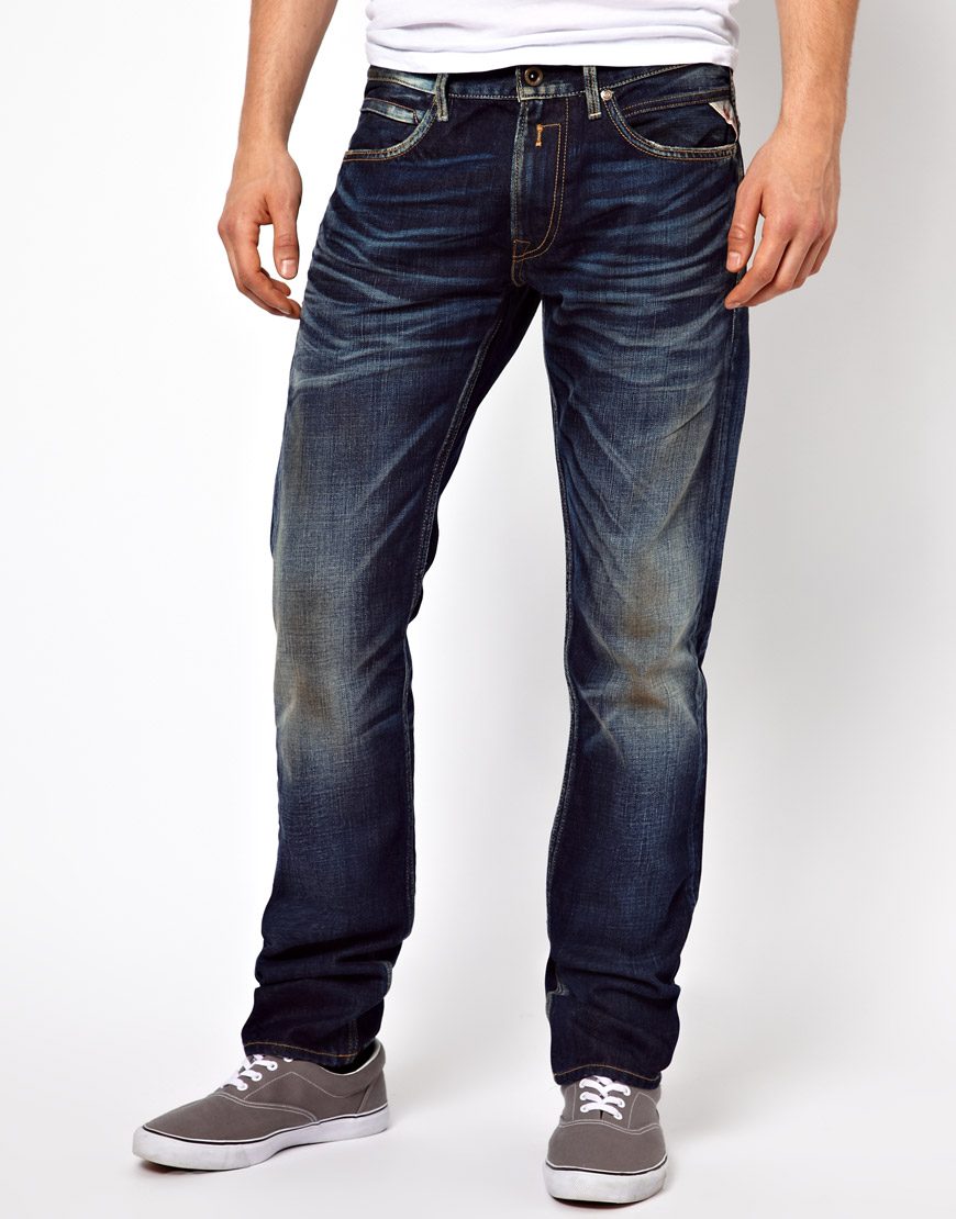 Lyst - Replay Jeans Jeto Slim Mid Blue in Blue for Men