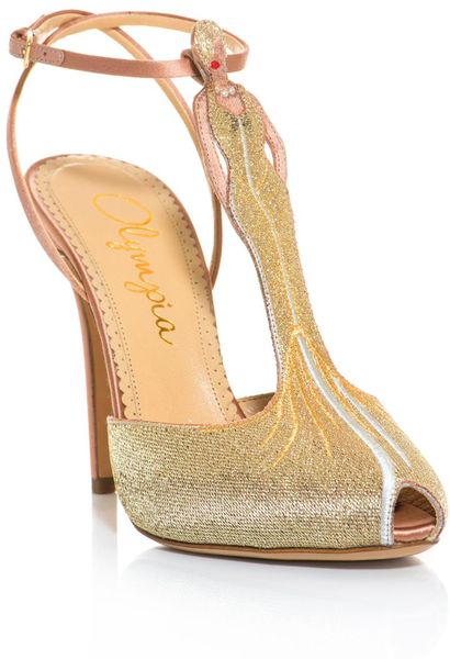 Charlotte Olympia Mae West Shoes in Gold (nude) | Lyst