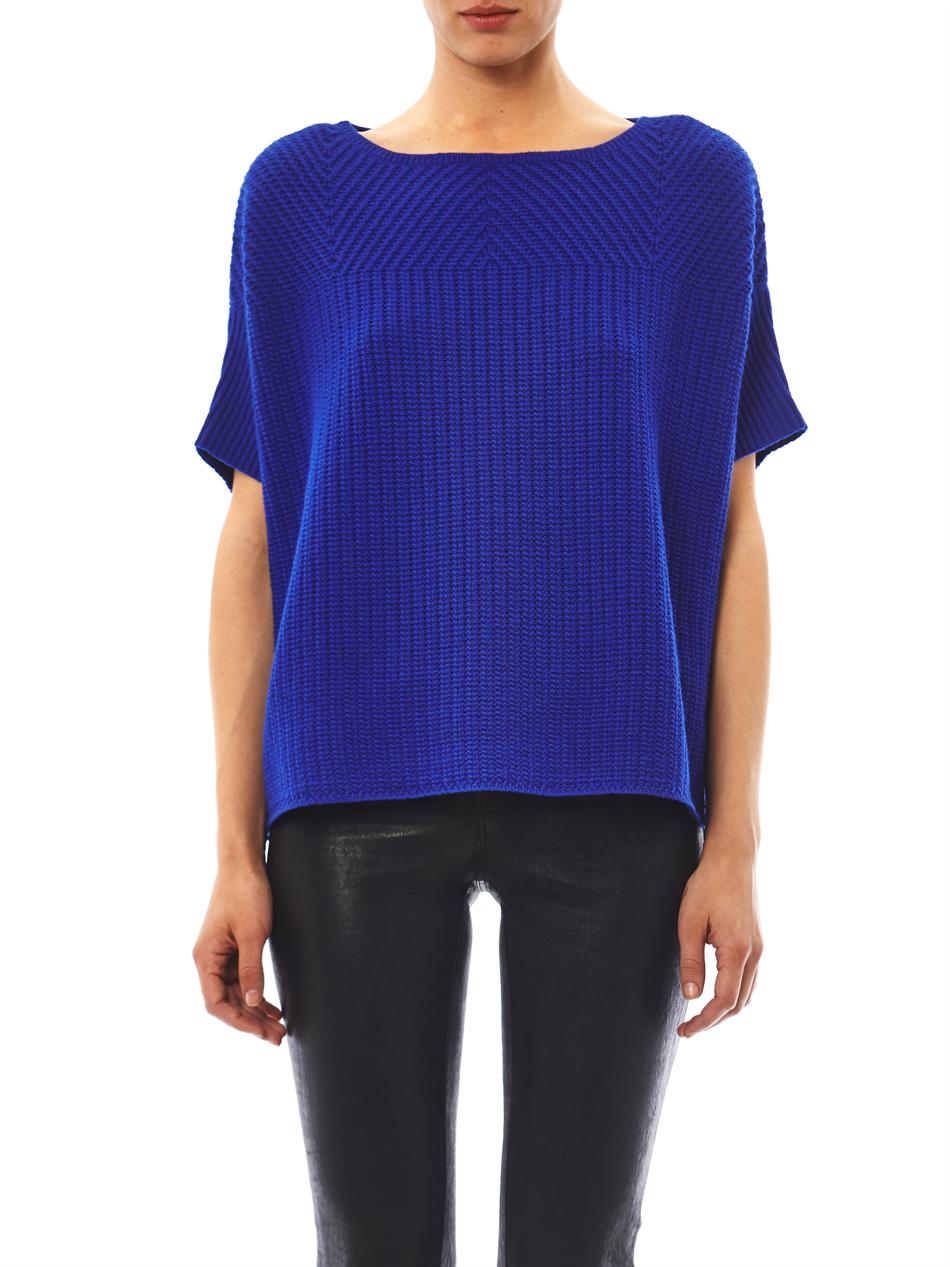 Lyst - Diane Von Furstenberg Dvf Benni Ruffle Sweater in Blue