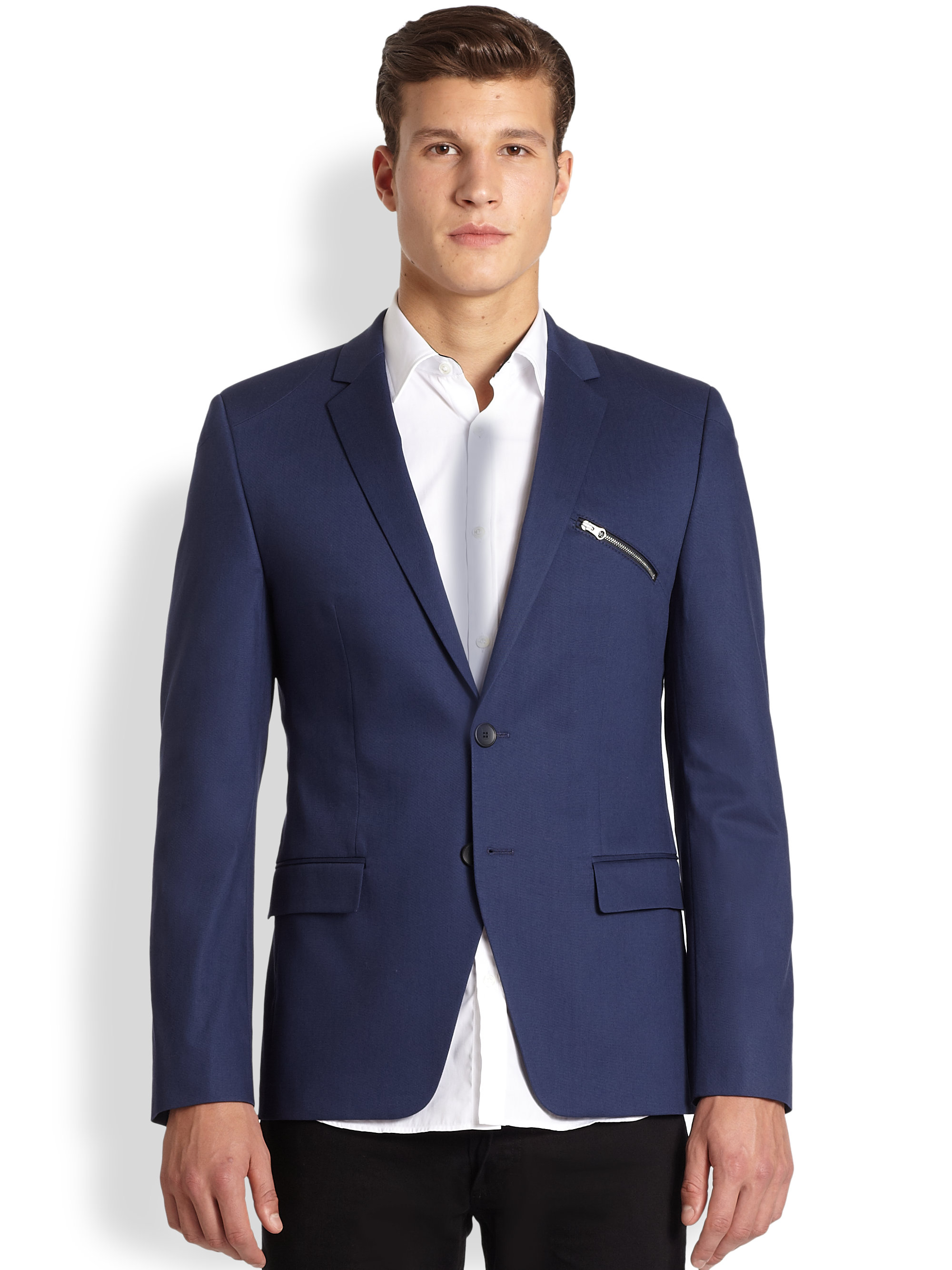 » hugo boss navy blue velvet blazer