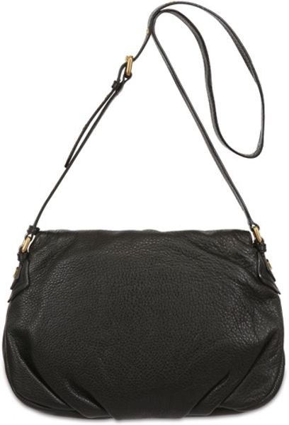 Marc By Marc Jacobs Natasha Classic Q Leather Shoulder Bag in Black | Lyst