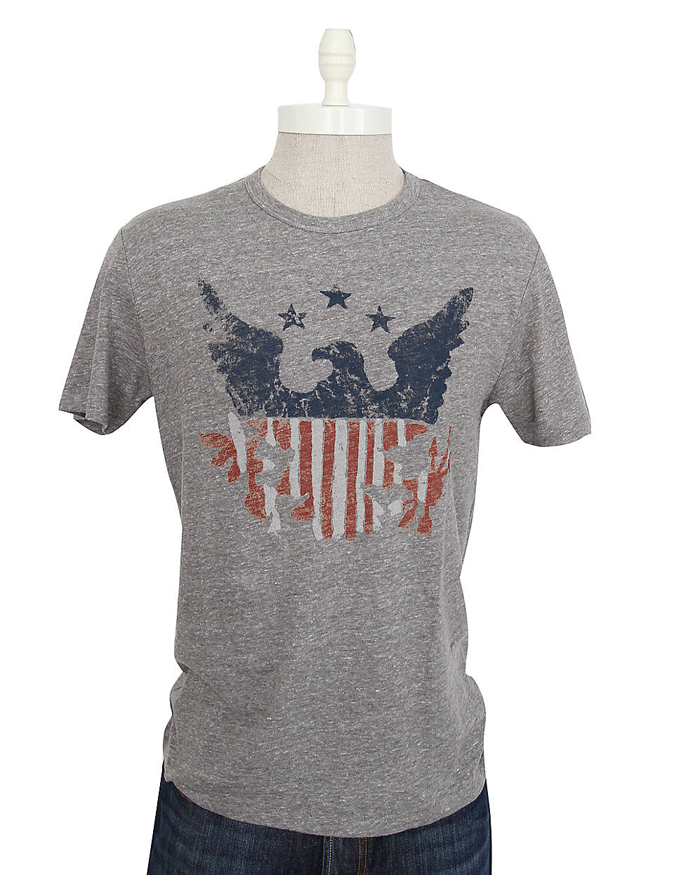 Lucky Brand Vintage American Flag Tshirt in Gray for Men (grey) | Lyst