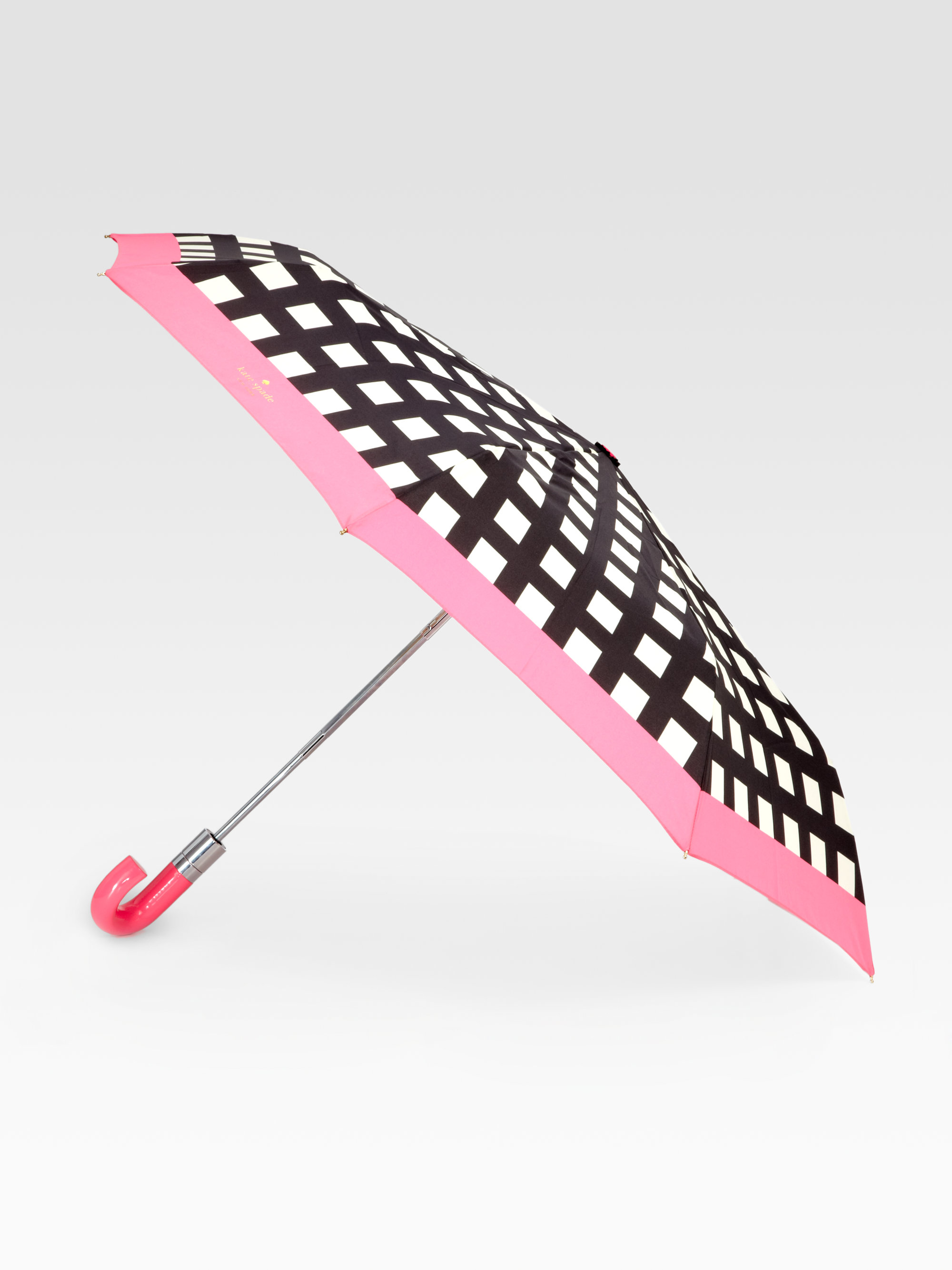 Lyst Kate Spade New York Pop Art Check Umbrella in Black