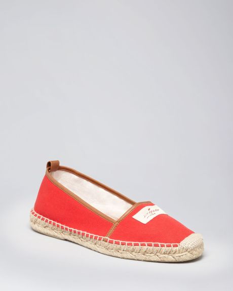 Kate Spade Espadrille Flats Lara in Red | Lyst