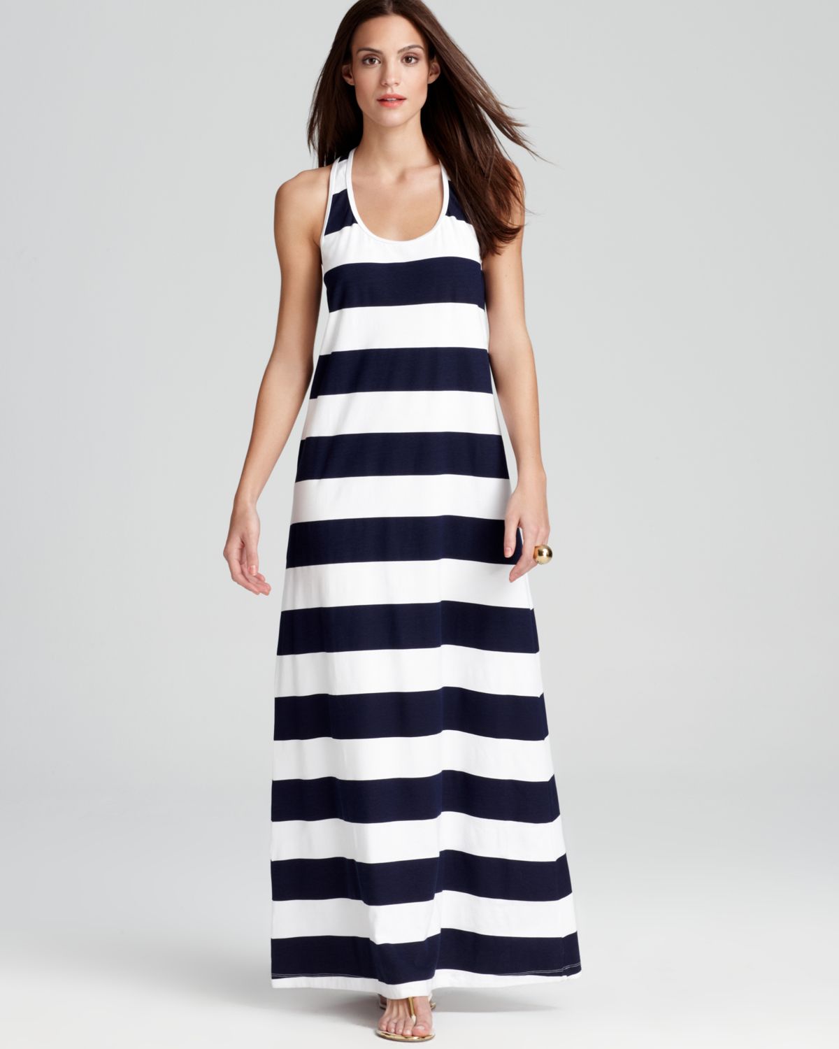 Tommy bahama Big Stripe Long Tank Swimsuit Cover Up Dress in Blue | Lyst