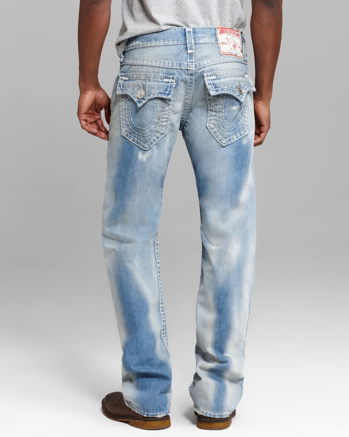 True Religion Jeans Ricky Super T Straight Fit in Hastings Pass in Blue