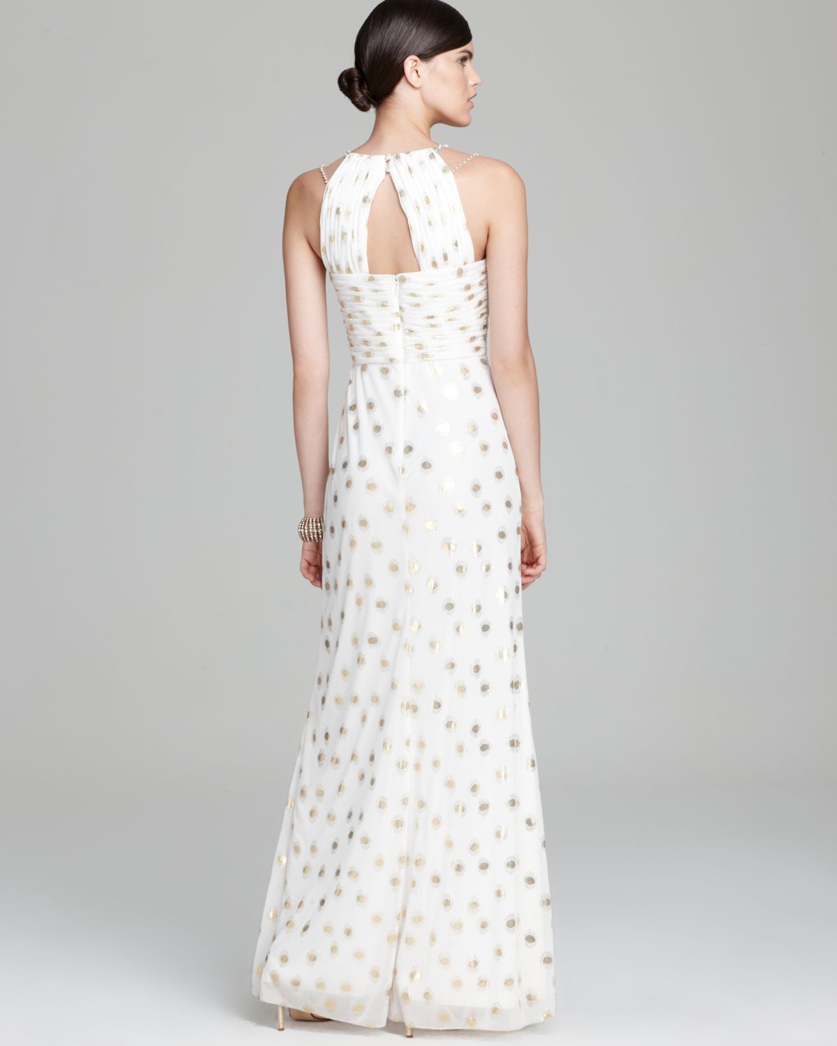 adrianna papell white gown